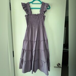 Hillhouse Ellie Nap Dress Purple Jacquard Size Small
